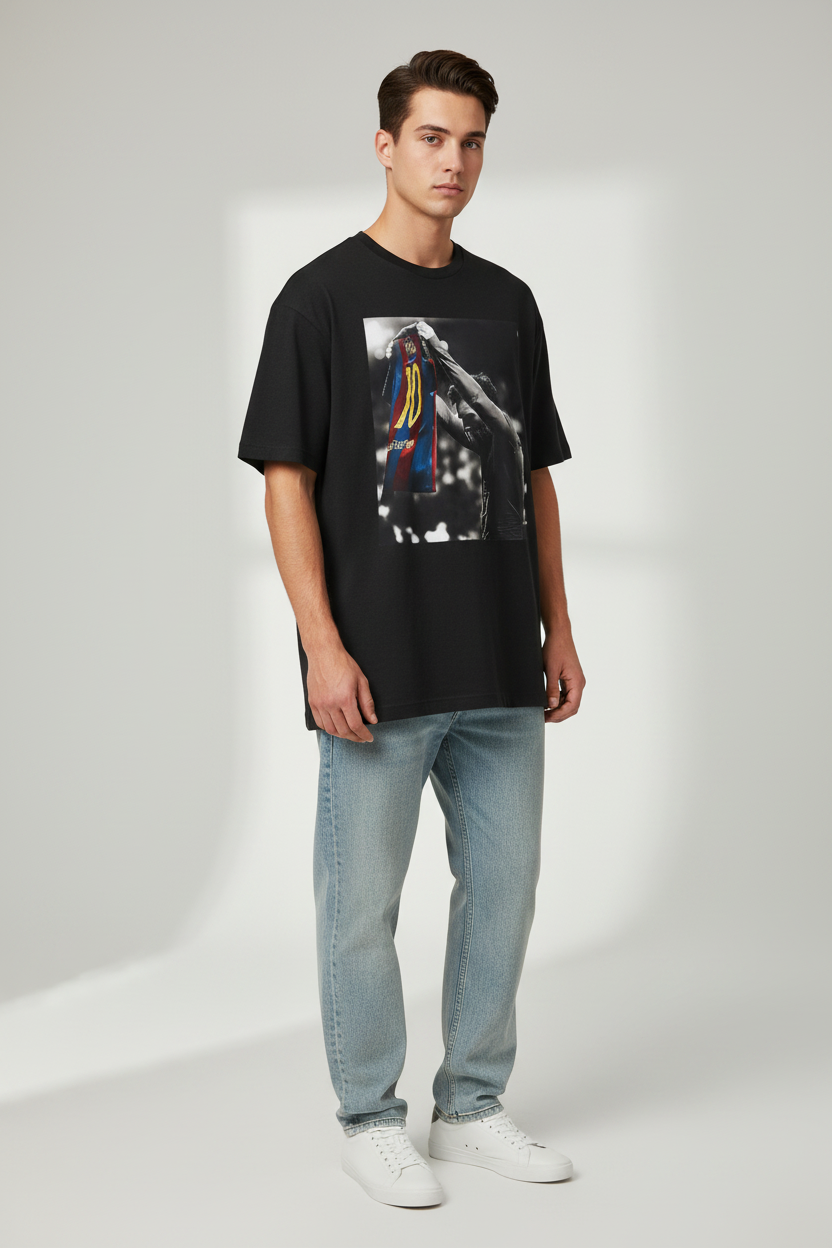 Black Heather T-Shirt Mockup